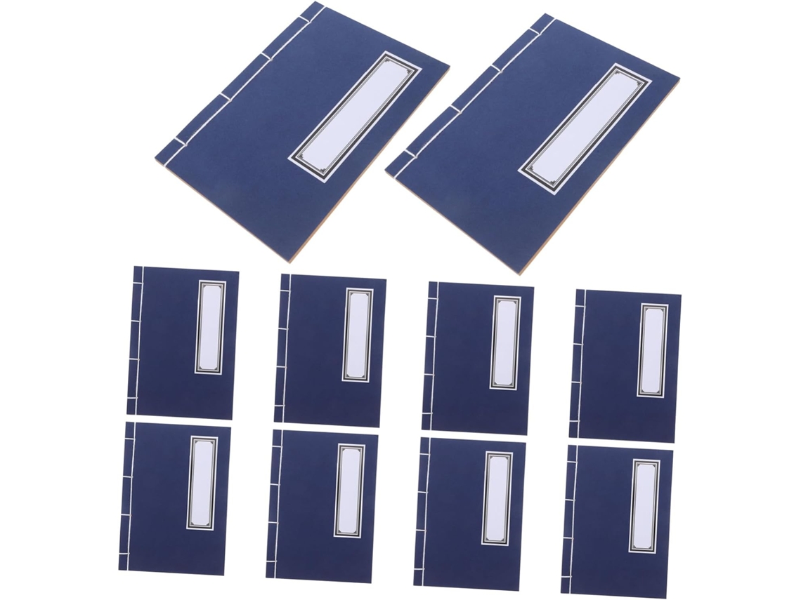 10 Cuadernos Kraft Con Páginas En Blanco, Encuadernados Al Estilo Chino, Cuadernos Portátiles Para Escribir Y Llevar Un Diario.