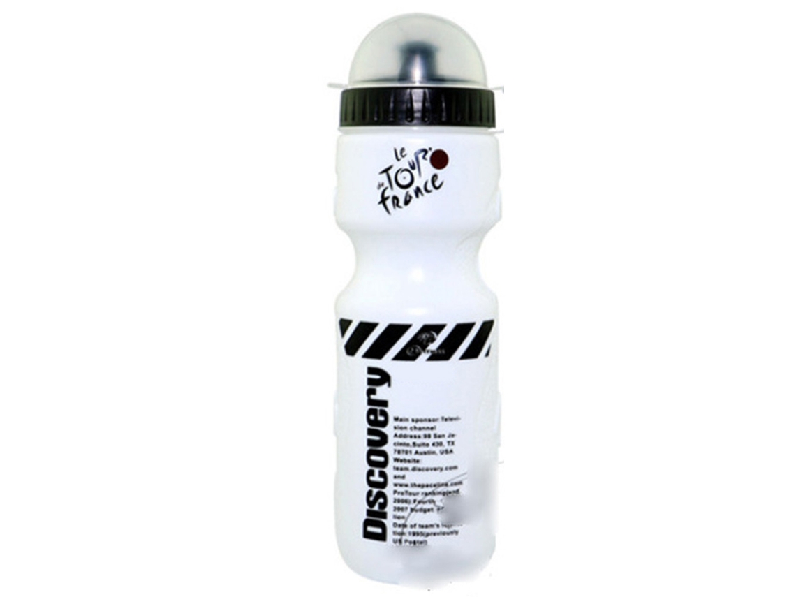 Botella de agua, taza, tetera y taza de plástico portátil de 650 ml, color blanco.