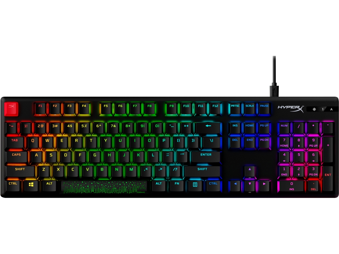 HyperX Teclado mecánico gaming Alloy Origins PBT HX rojo