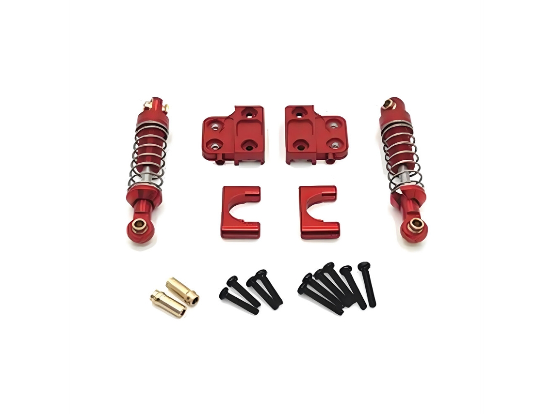 Juego de amortiguadores de fijación de eje trasero de metal mejorado para coche RC Mn 1/12 Mn82 LC79, piezas de repuesto