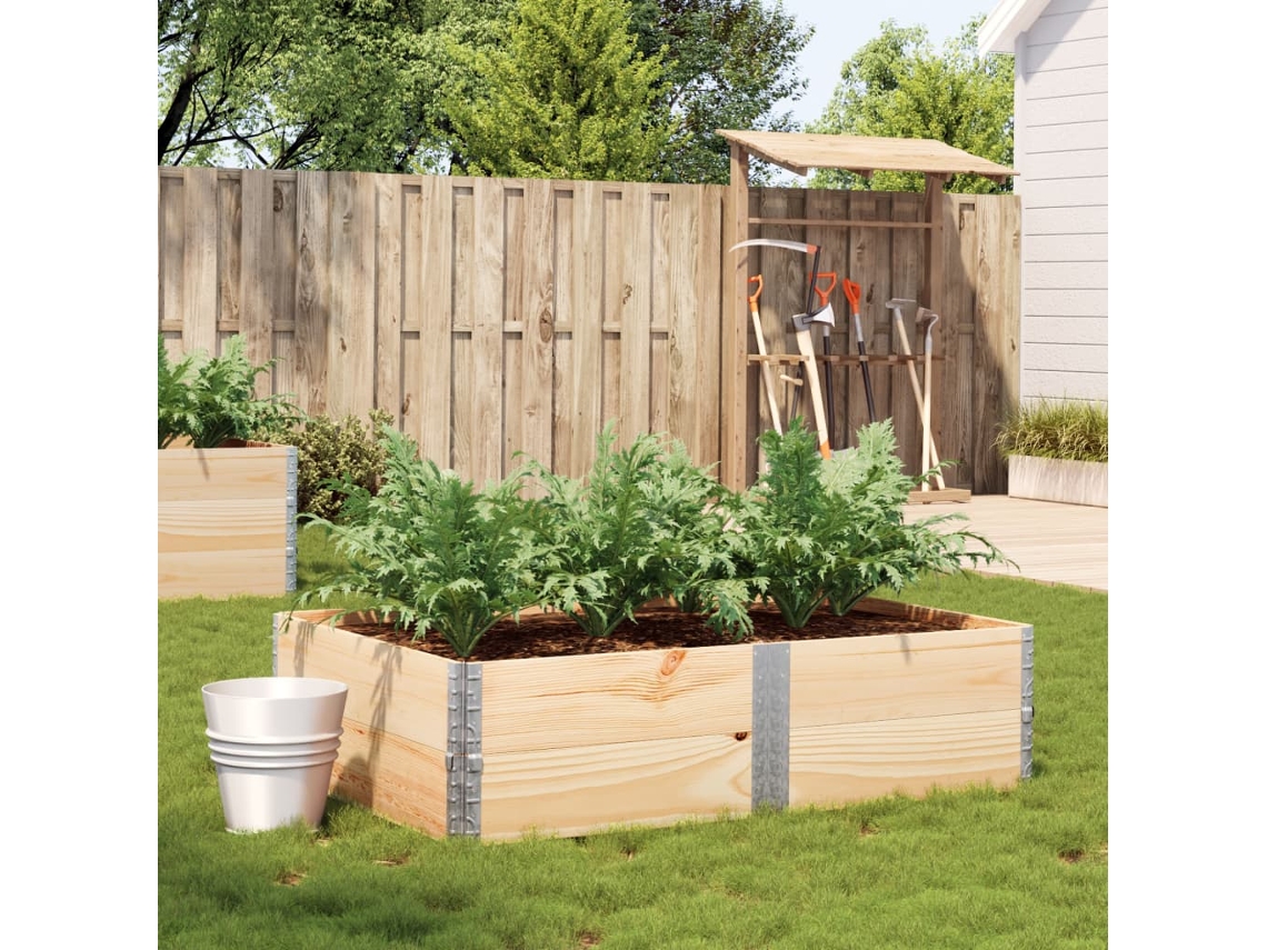 Jarrón/maceta de jardín de 150 x 100 cm, madera maciza de pino, DKD Home Decor