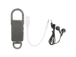 Gravadora De Voz Mini Ativada Por Voz Hifi Ai Hd Redução De Ruído 16gb Prata Para Aulas Reuniões Entrevistas