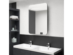 Mueble de baño con espejo LED, 60 x 11 x 80 cm, antracita, WSD79549 Lovely Home