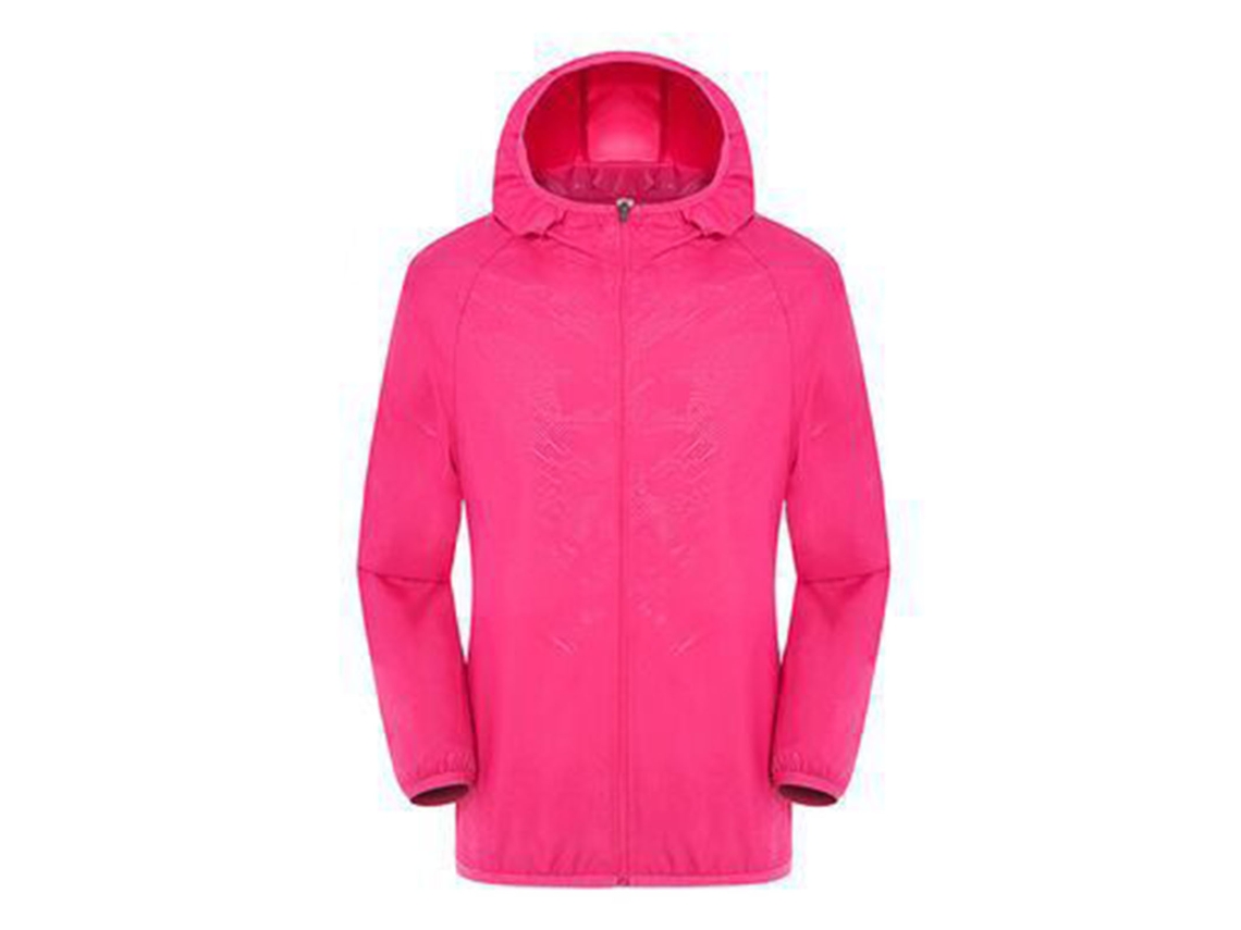 Chaqueta De Protección Solar Con Capucha, Manga Larga, Para Camping Y Senderismo, Para Mujer/hombre, Rosa, Talla M