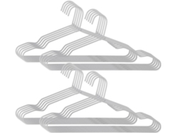 COM-FORT HOUSE | Perchas de Metal Gris | Antideslizantes y Resistentes | Ideal para Chaquetas, Pantalones, Blusas | Pack de 20