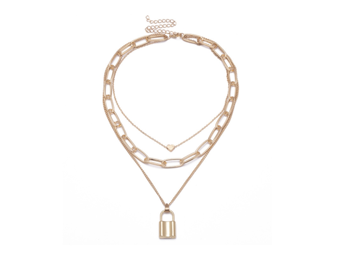 Joias De Ouro, Belos Fechos E Formas De Chave, Colar De Corrente Grossa, Adequado Para Mujeres, Hombres, Niñas, Adolescentes, Moda Atrevida*