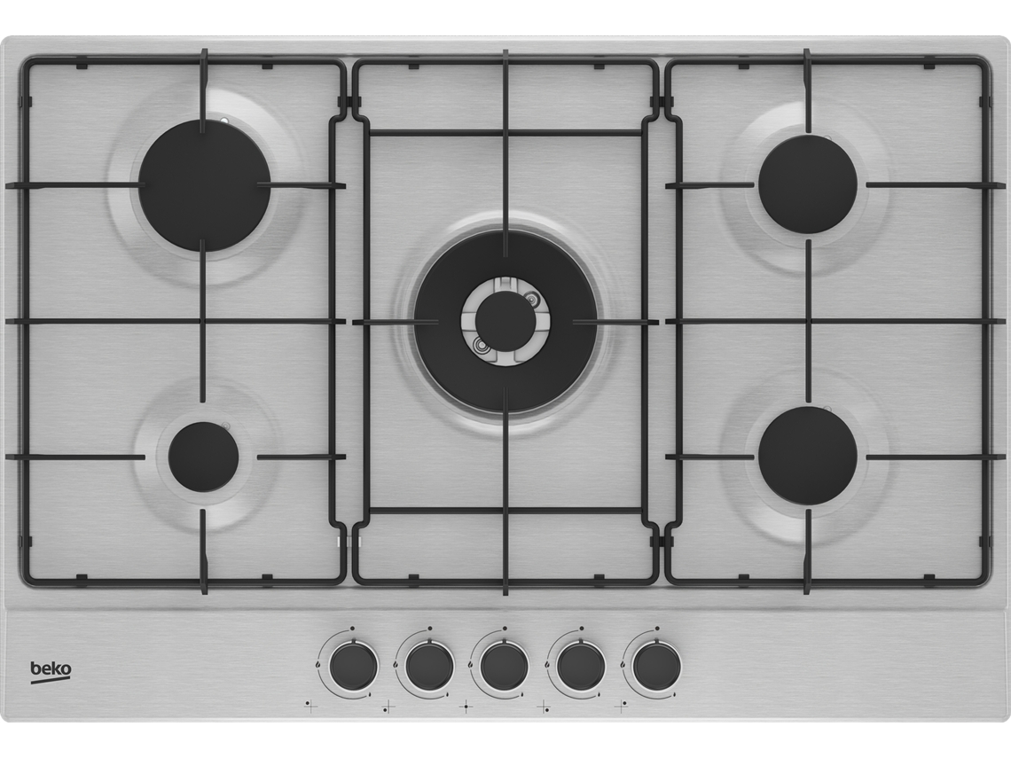 HIAW75223SXE placa Aço inoxidável Embutido 75 cm Gás 5 zona(s) BEKO