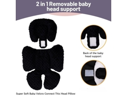 Cojín para asiento de cochecito de bebé, cojín protector para asiento de coche infantil, protección de doble cara DIGITALLAB Negro