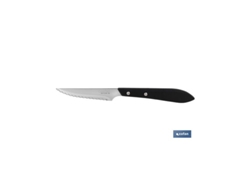 Pack 3 Cuchillo Chuletero Microdentado Hoja 10cm Modelo Gulash Negro