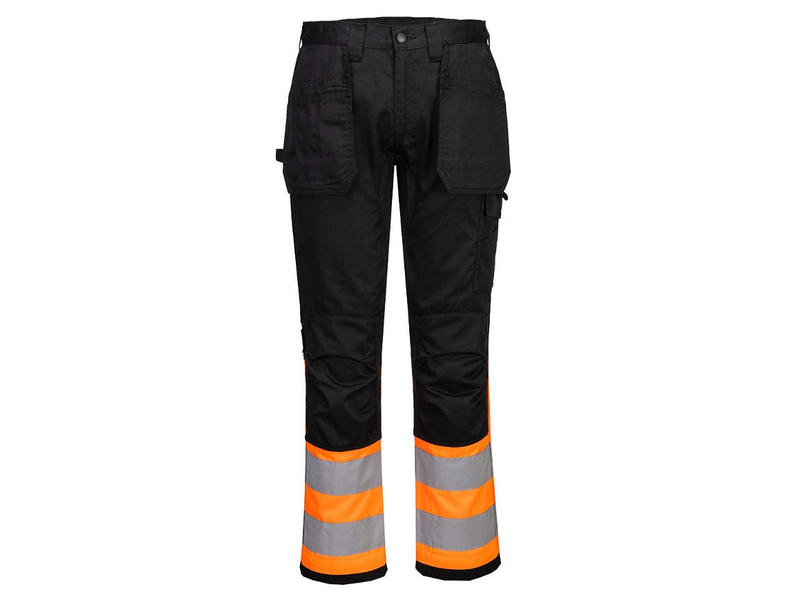 Pantalón De Trabajo Alta Visibilidad Clase 1 | Seguridad Naranja/negro / 42
