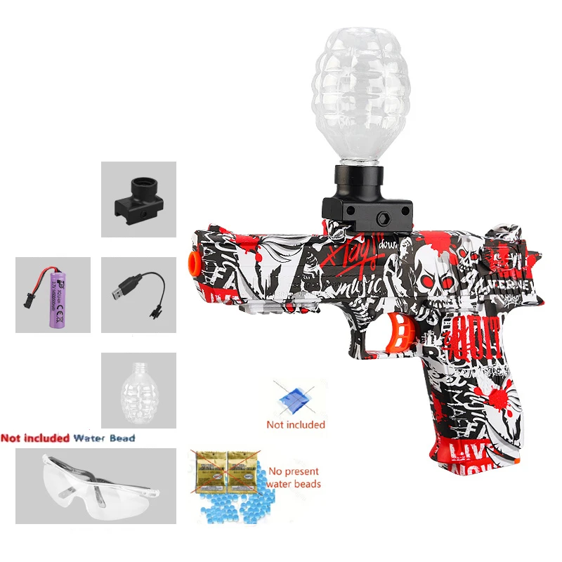 (vermelho) Pistola De Brinquedo Elétrica Com Bolas De Gel De 3,7 V, Perfeita Para Interação Entre Pais E Filhos Ao Ar Livre No Verão.