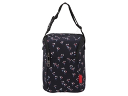 Bolsa Térmica Impermeable De Nailon Con Estampado Floral Negro Para Botellas/bolsa De Almacenamiento