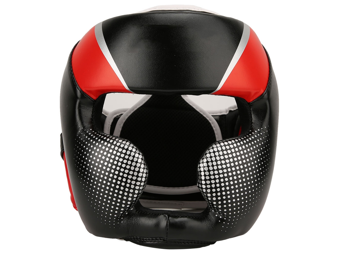 Casco de boxeo con protección para entrenamiento de Muay Thai, Sanda, Karate y Taekwondo, talla M (rojo)
