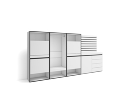 Zapatero | Organización del almacenaje | 287x145x35 cm | Para dormitorio | Armario abierto | Cómoda | Listones decorativos | Madera | Blanco Duérmete Online