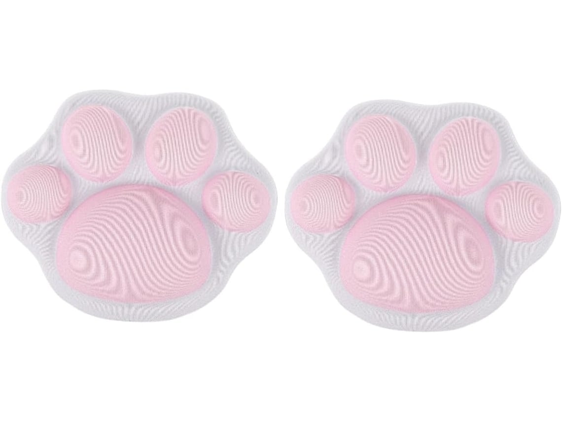 Juego de 2 reposamuñecas de silicona para ratón con diseño de gato, cojín ergonómico antideslizante Gokoco