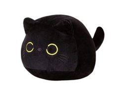 Lindo muñeco de peluche de gato negro, regalo de cumpleaños para bebé