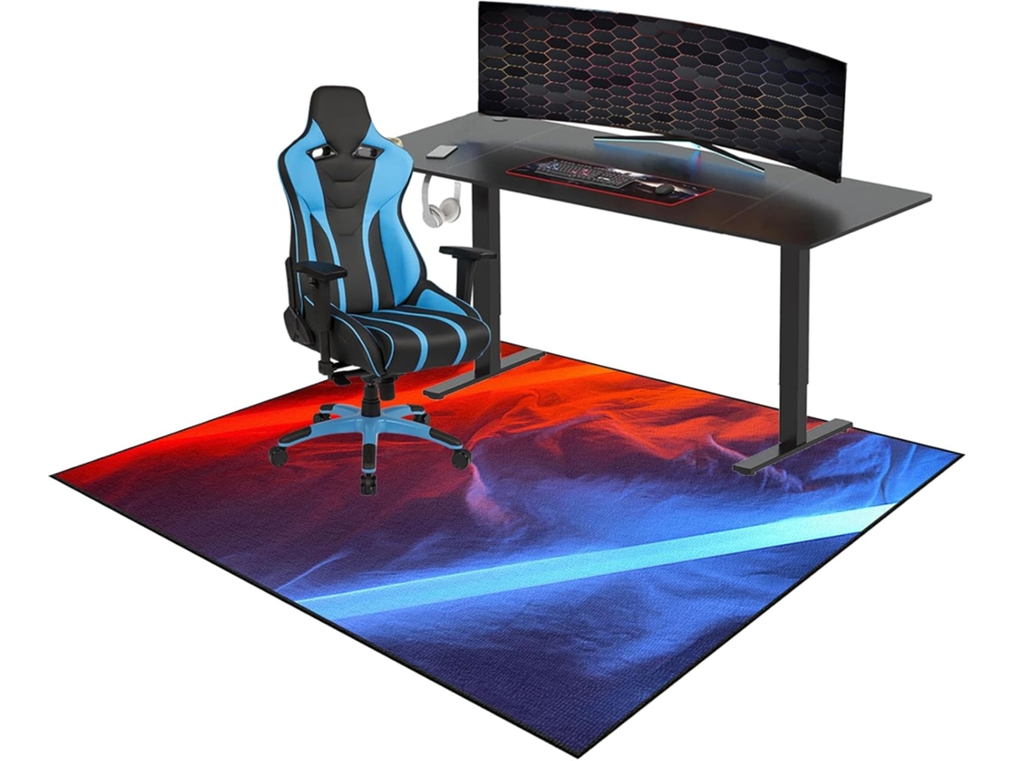 Tapete Protetor Cadeira Gamer Piso Antiderrapante 80 X 120 Cm Piso Parquet Chão Escritório, Pisos Rígidos,