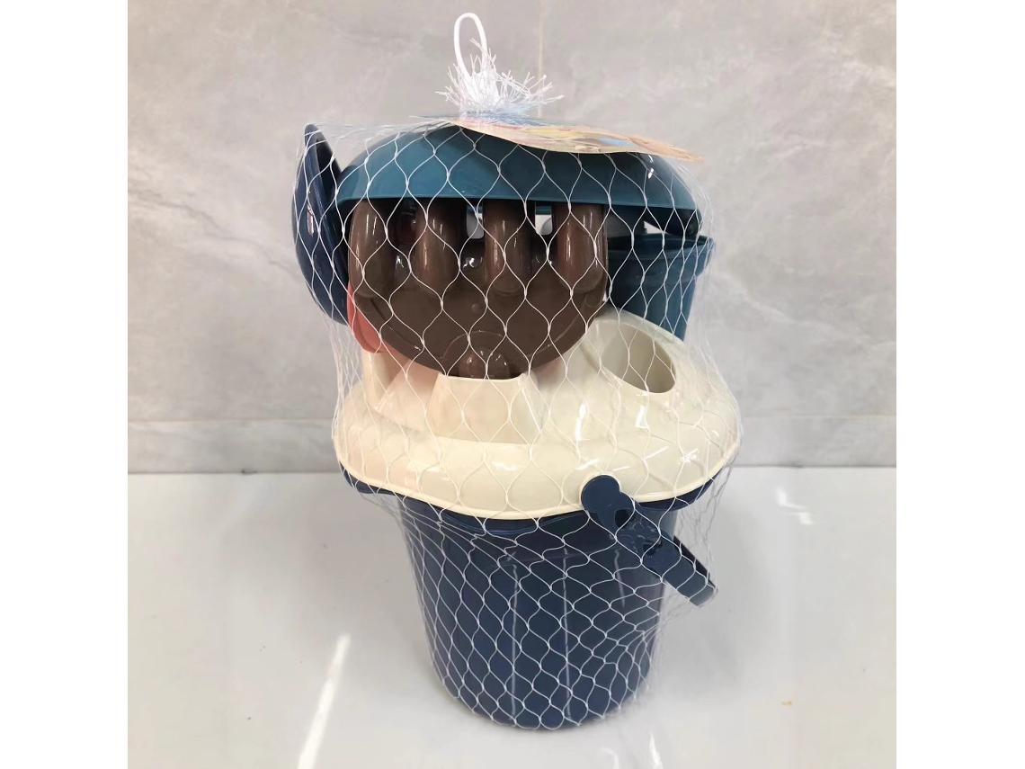 Conjunto De Brinquedos De Praia Yuysan 913-098 Balde Azul De Sorvete Com 12 Peças