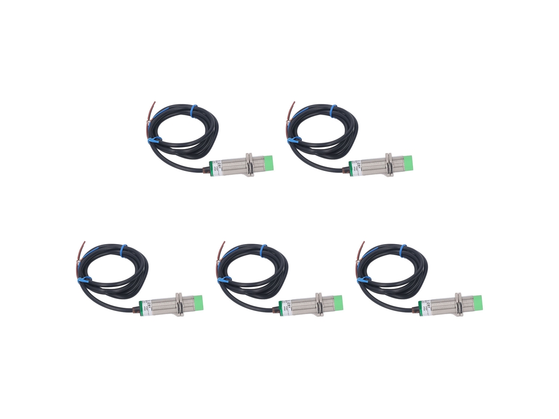 2026dz-5 Piezas Sensor Inductivo De Proximidad Pnp Normalmente Abierto M18 Switch 6‑36vdc Protección Corto