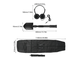 Accesorios Para Detector De Metales: Auriculares, Pala Plegable Y Mochila Para Detección Y Excavación En La Playa.