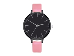 Reloj De Pulsera De Cuarzo Para Mujer Zhoulianfa Con Correa De Pu Rosa Para Negocios Y Uso Diario.