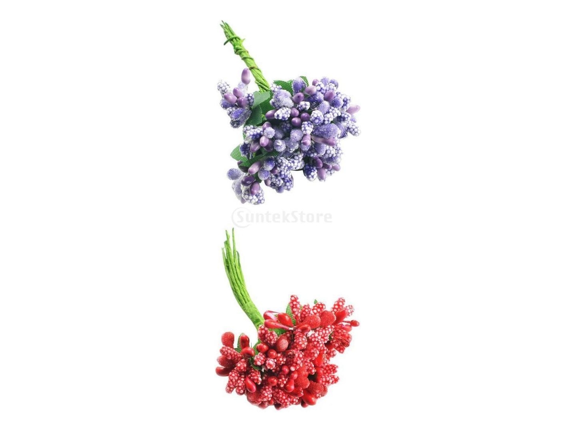 24 ramos de pistilos de flores artificiales con estambres slowmoose