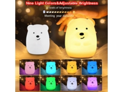 Luz nocturna infantil, luz de noche para bebés, luz nocturna portátil de silicona con control táctil. Rosewell