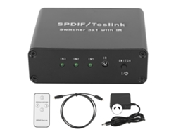 Conmutador Spdif Para Toslink 3x1 Con Control Remoto, 3 Entradas Y 1 Salida, Enchufe Au De 100v-240v