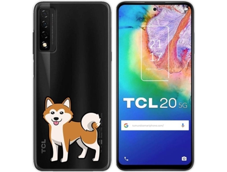 Carcasa TCL 20 5G TUMUNDOSMARTPHONE Dibujos Transparente Perros 02 Multicolor