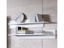Conjunto 2 Estanterías de Pared MÓVEIS BONITOS Luke (Blanco - 100x20x20 cm)