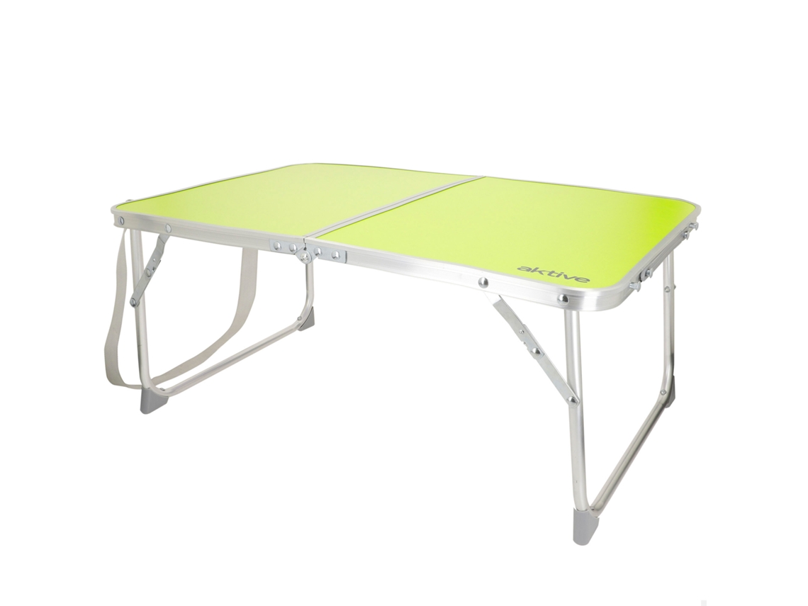 Aktive Mesa Camping Plegable Verde Con Asa 60x40x25 Cm