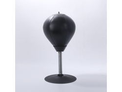 Saco de boxeo inflable de mesa con ventosa, pelota antiestrés CUICH (negro)