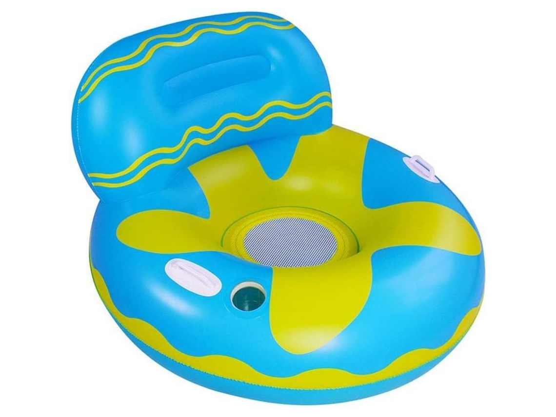 2026-colchón Flotante Inflable Para Adultos Con Respaldo Y Brazo, Hamaca Flotante Para Piscina Y Playa Azul