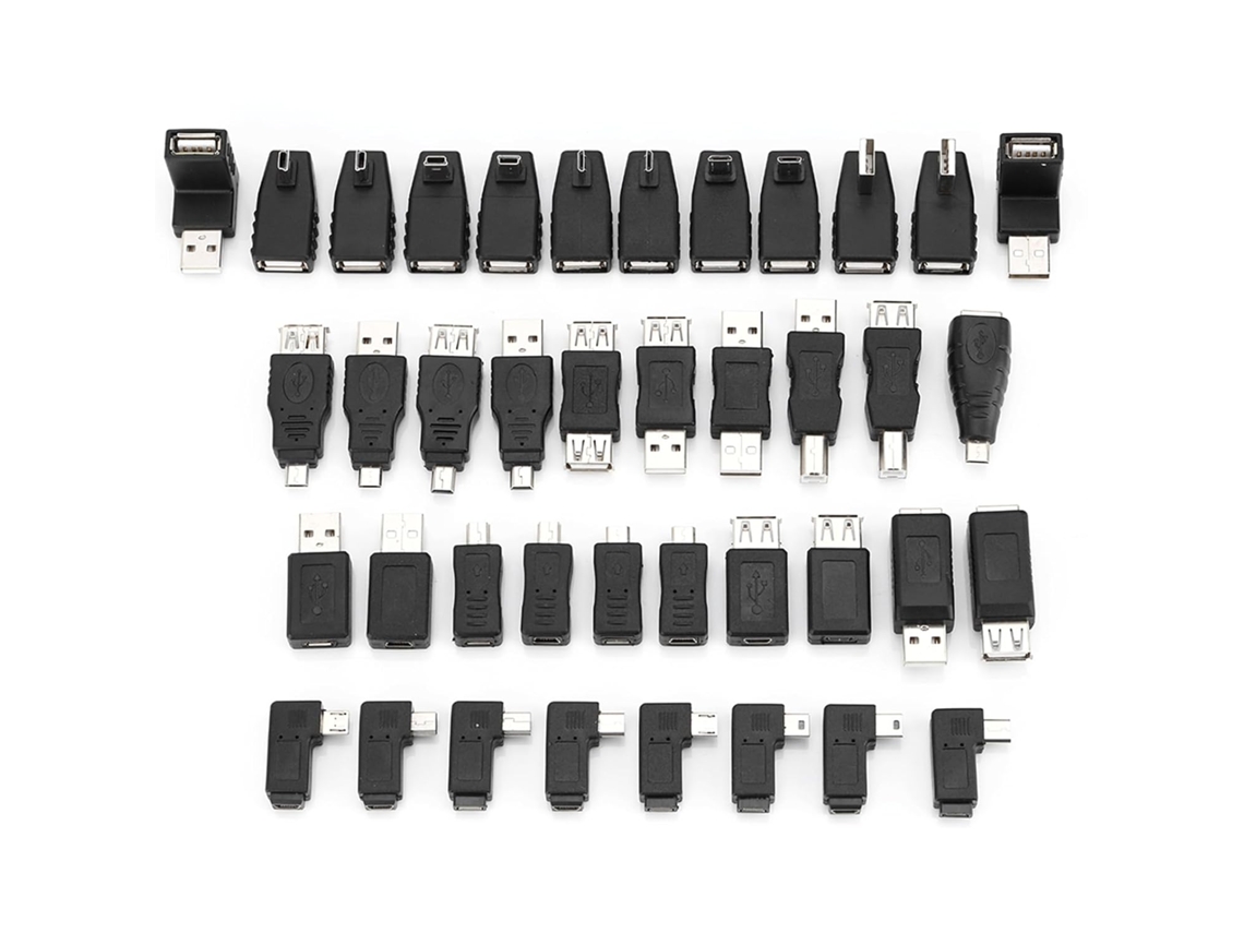 Adaptadores Mini Usb 2.0, Paquete De 40 Unidades, Convertidores De Alta Velocidad Diferentes.