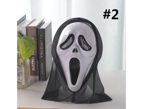 Máscara de terror de Halloween, disfraz de fiesta, esqueleto gritando, Cosplay, vampiro, bruja, esqueleto, máscaras de Cosplay HHZ
