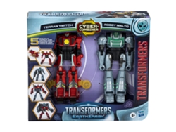 TRANSFORMERS EarthSpark, Cyber-Combiner, Terran Twitch y Robby Malto Figura TRANSFORMERS 6 Años