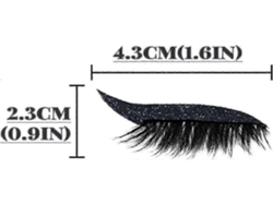 4 pares de pegatinas reutilizables con purpurina para pestañas, cinta de maquillaje invisible. Rosewell