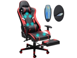 Silla de oficina, diseño ergonómico, altura ajustable, color negro y rojo OEM