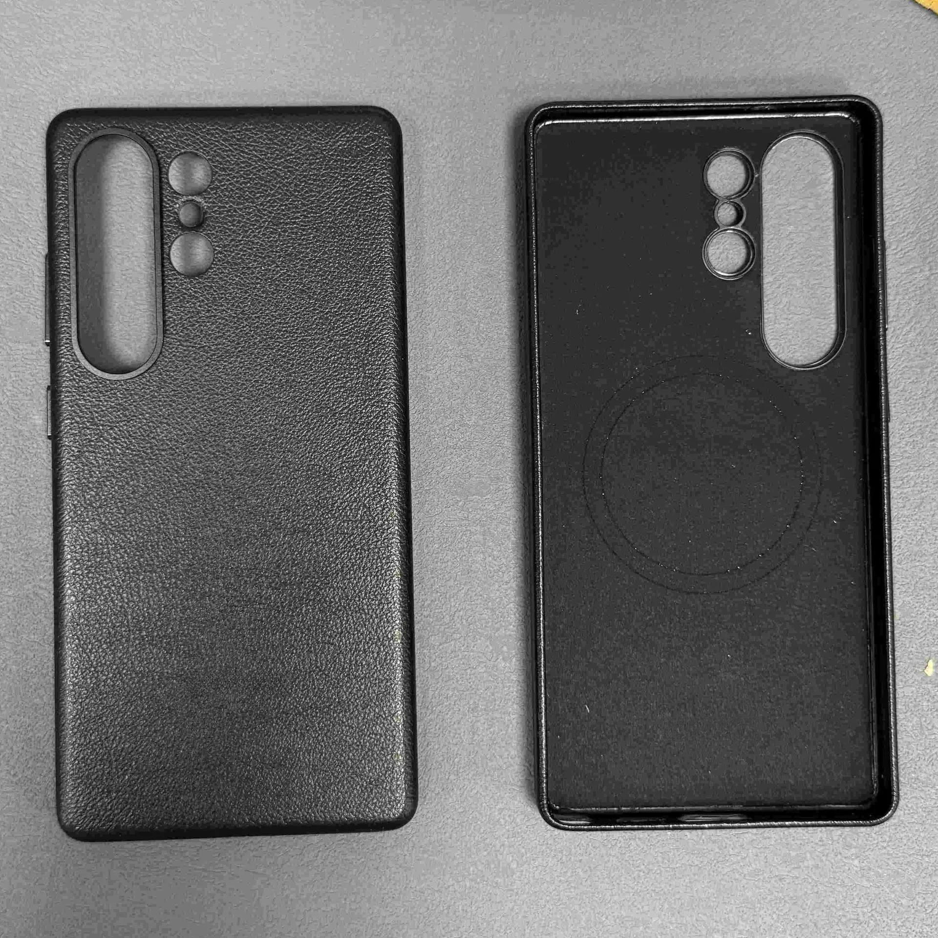 (negro, Galaxy S25 Ultra) Funda De Cuero A Prueba De Golpes Para Samsung, Con Carga Magnética Potente E Invisible.