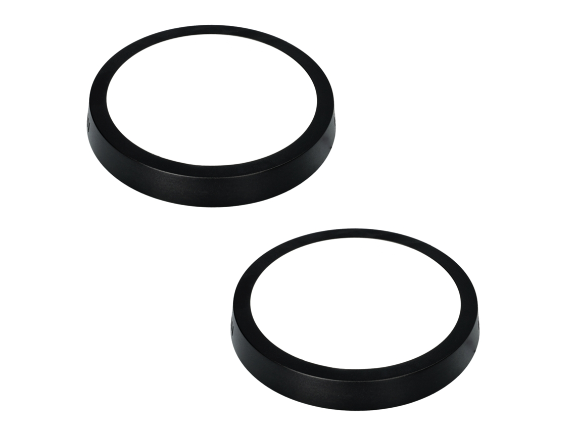 Pack x2 Downlight led 18W Blanco Cálido 3000K redondo superficie marco negro JANDEI