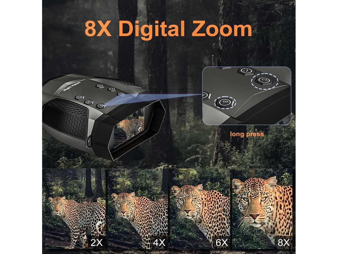 Ipree Binóculos Alta Potência Zoom Digital 600m Visão Noturna Ampliação 8x Observação Pássaros Cruzeiros Safáris Esportes Ar Livre Viagens