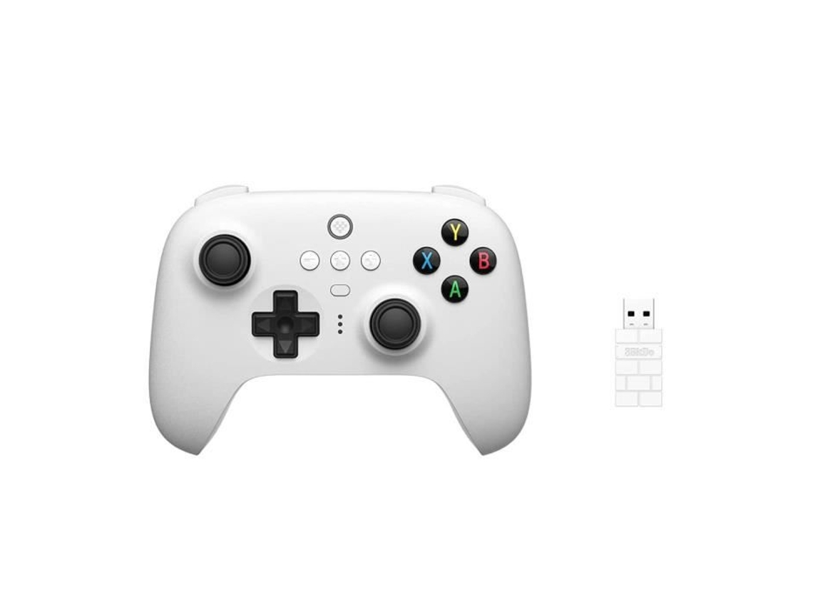 Mando 8Bitdo Ultimate 2.4Ghz Inalámbrico Windows PC Android y Raspberry Pi Blanco