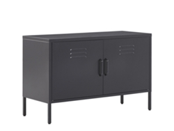 Aparador de 2 puertas BELIANI Uria de Acero Negro 100x40x65