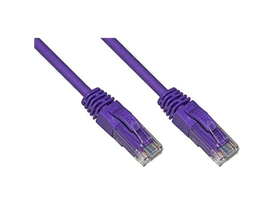 Cable de Red Categoría 6A Utp Sin Blindaje Awg24 Halógeno Morado 50M LINK