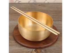 Bol para arroz doméstico fabricado en cobre puro, de 11,4 cm de diámetro, talla única y con protección anticaída.