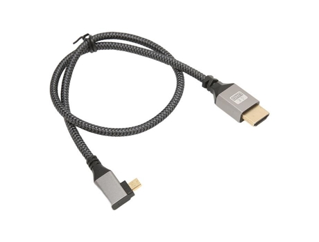 HURRISE Cable de interfaz multimedia HD Cable de interfaz multimedia HD Proyector de vídeo Codo recto 0,5 metros/1,6 pies