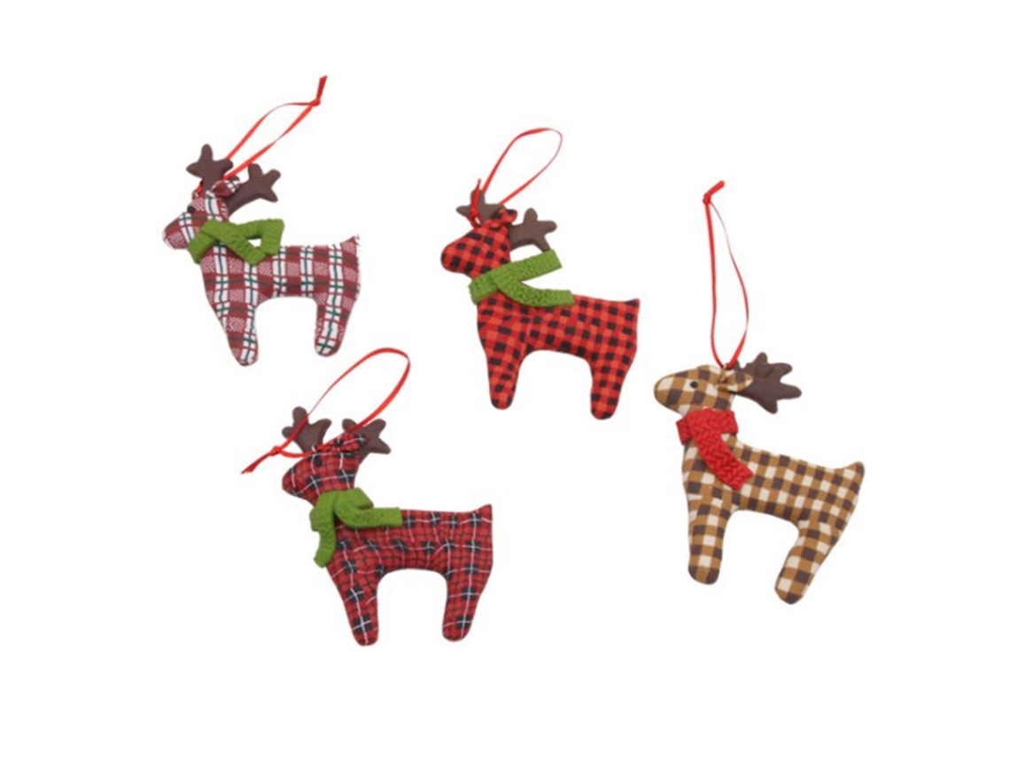 Adornos Navideños Decorativos: Lindo Alce De Cerámica Suave Para El Árbol De Navidad Y Fiestas De Año Nuevo - 4 Estilos