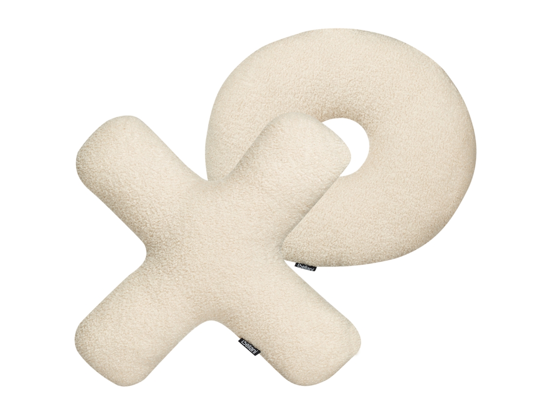 Cojines de las letras XO BELIANI Hesperis de Pelo sintético Beige 51x51x4