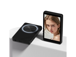 Pantalla frontal inalámbrica Bluetooth para selfies, pantalla magnética trasera de 4.0 pulgadas, C91 negro con botón de cámara. Yunzii