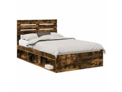 Maison Exclusive - Estructura De Cama Con Cabecera Roble Ahumado 120 X 200 Cm